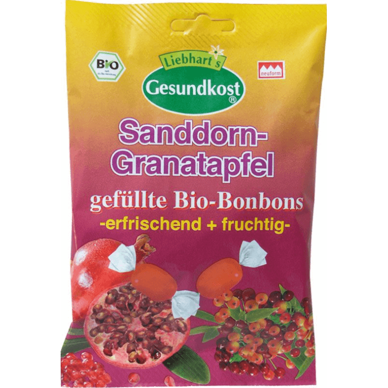 Liebhart's Bio-Bonbons Sanddorn-Granatapfel (100g)
