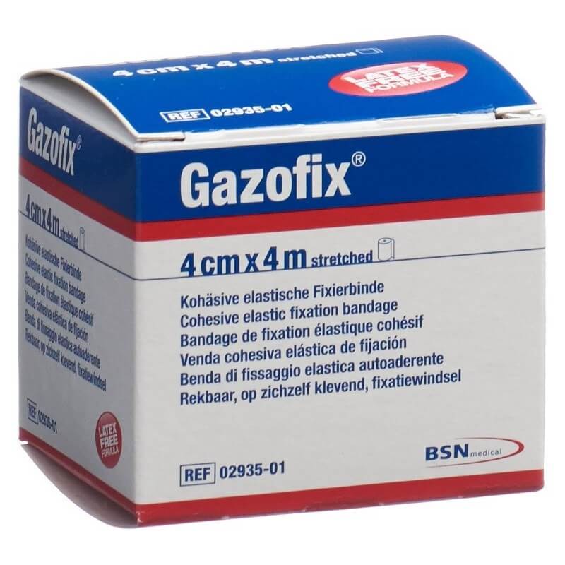 Gazofix kohäsive Fixierbinde 4cmx4m hautfarben latexfrei (1 Stk)