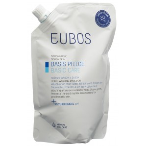 EUBOS Seife liquide unparfümiert blau refill (400ml)
