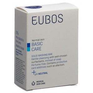 EUBOS Seife fest unparfümiert blau (125g)