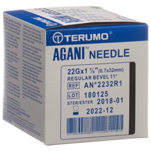 TERUMO Agani Einmalkanüle 22G 0.7x32mm schwarz (100 Stk)