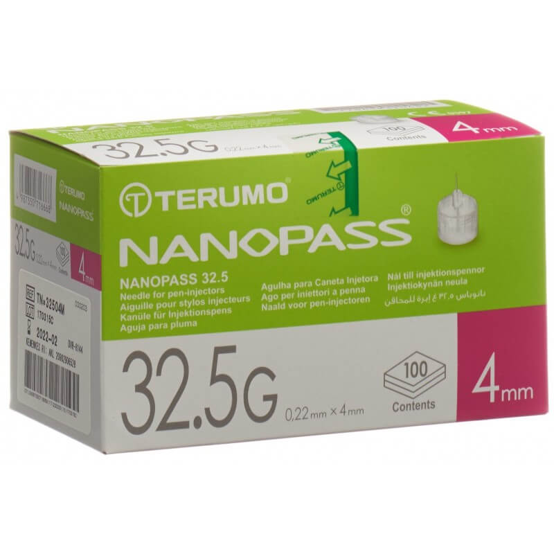 TERUMO Pen Nadel NANOPASS 32.5G 0.22x4mm (100 Stk)