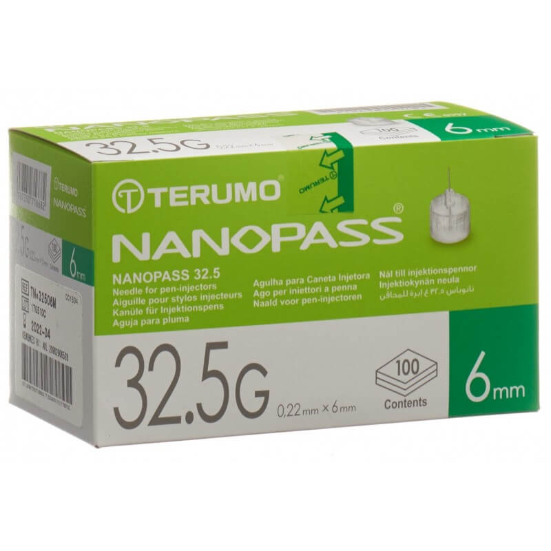 TERUMO Pen Nadel NANOPASS 32.5G 0.22x6mm (100 Stk)