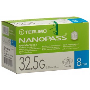 TERUMO Pen Nadel NANOPASS 32.5G 0.22x8mm (100 Stk)