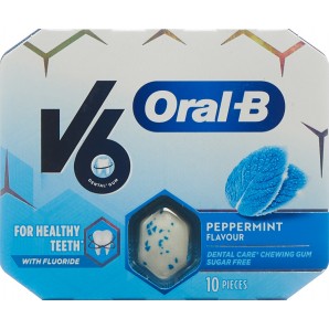 V6 Oral-B Kaugummi Peppermint (12x10 Stk)