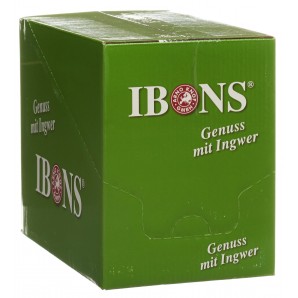 IBONS Ingwer Bonbon Zitrone ohne Zucker Display (10x75g)
