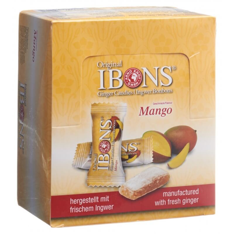 IBONS Ingwer Bonbon Mango Display (12x60g)
