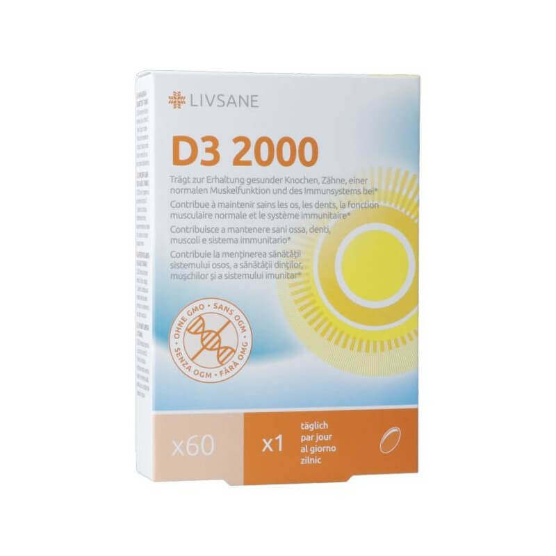LIVSANE Vitamin D3 2000 Softgelkapseln (60 Stk)