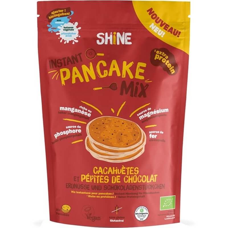 Shine Instant Pancake Mix Erdnüsse & Schoko Bio (400g)