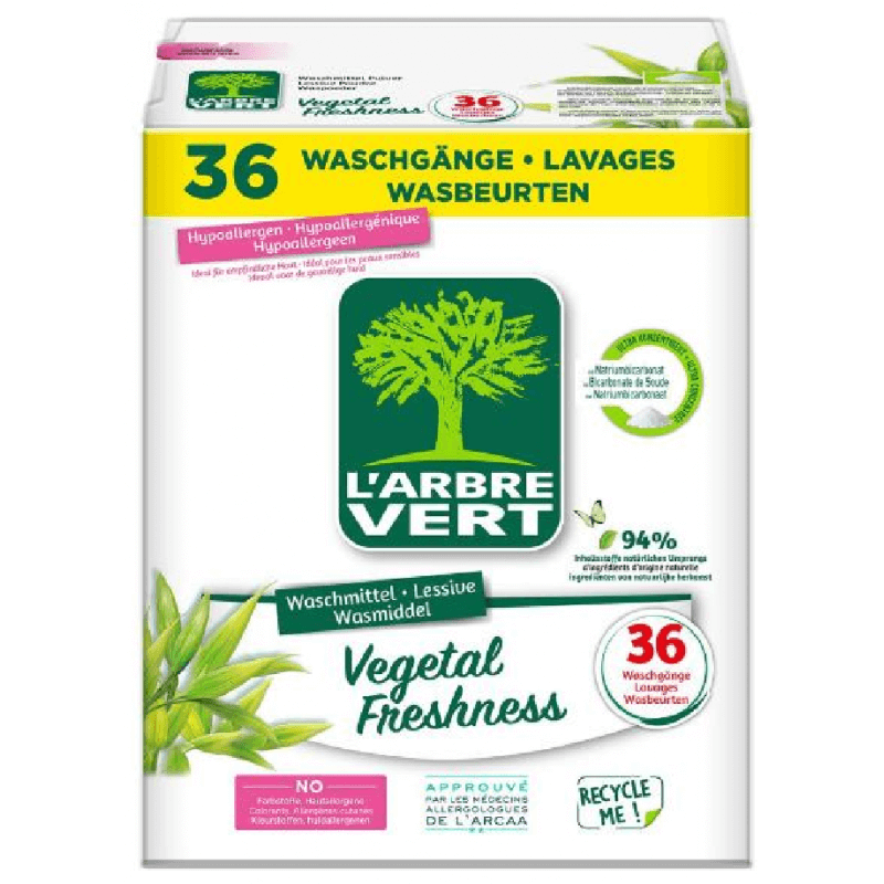 L'ARBRE VERT Waschmittel Pulver Vegetal Fresh (1.8kg)