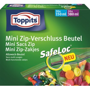 Toppits Mini Zip Verschlussbeutel (40 Stk)