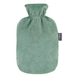 Fashy Wärmflasche 2l Flauschbezug grün Thermoplastik (1 Stk)