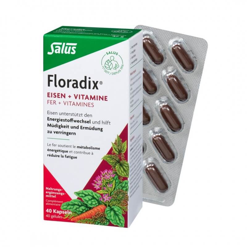 Floradix Eisen + Vitamine Kapseln (40 Stk)