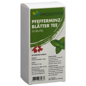 DROGOVITA Pfefferminzblätter Tee (20 Beutel)