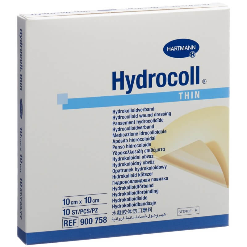 Hydrocoll THIN Hydrocolloidverband 10x10cm (10 Stk)