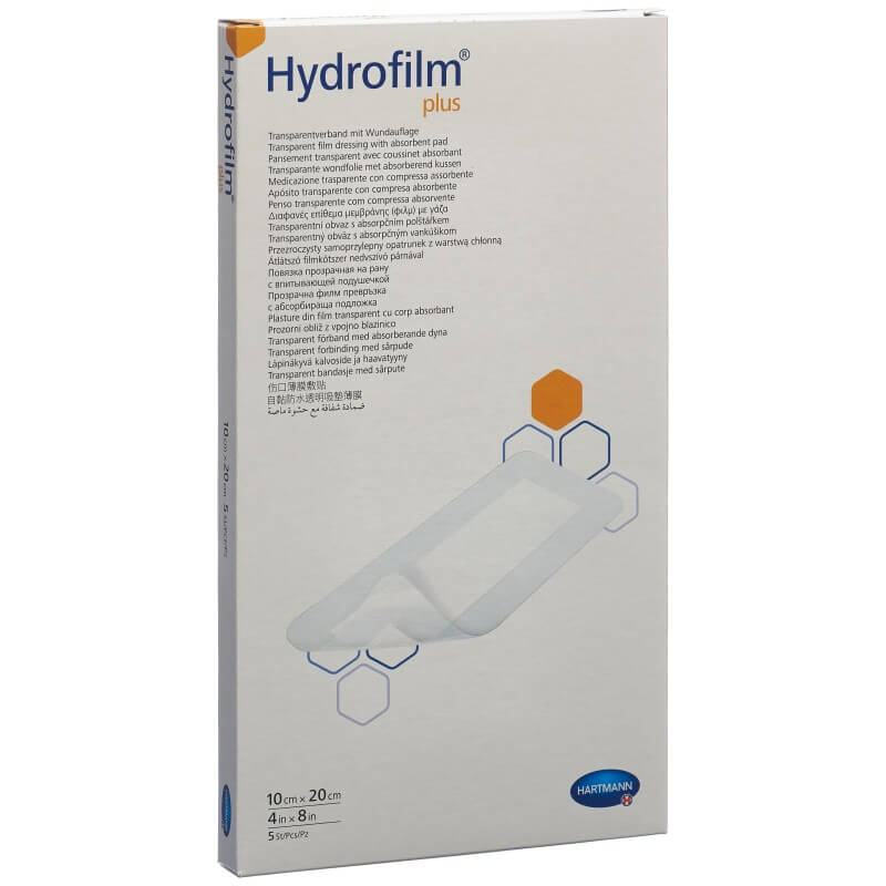 Hydrofilm Plus wasserdicht Wundverband 10x20cm steril (5 Stk)