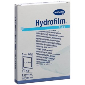 Hydrofilm Plus wasserdicht Wundverband 5x7.2cm steril (5 Stk)