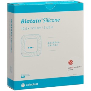 Biatain Silicone Schaumverband 12.5x12.5cm selbstklebend (10 Stk)