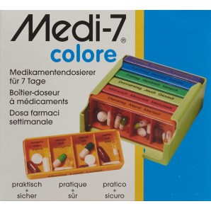 Sahag Medi-7 Medikamentendosierer 7 Tage D/F/I colore (1 Stk)