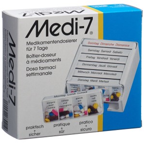 Sahag Medi-7 Medikamentendosierer 7 Tage D/F/I weiss (1 Stk)