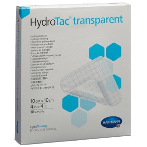 Hydrotac Transparent Hydrogelverband 10x10cm steril (10 Stk)