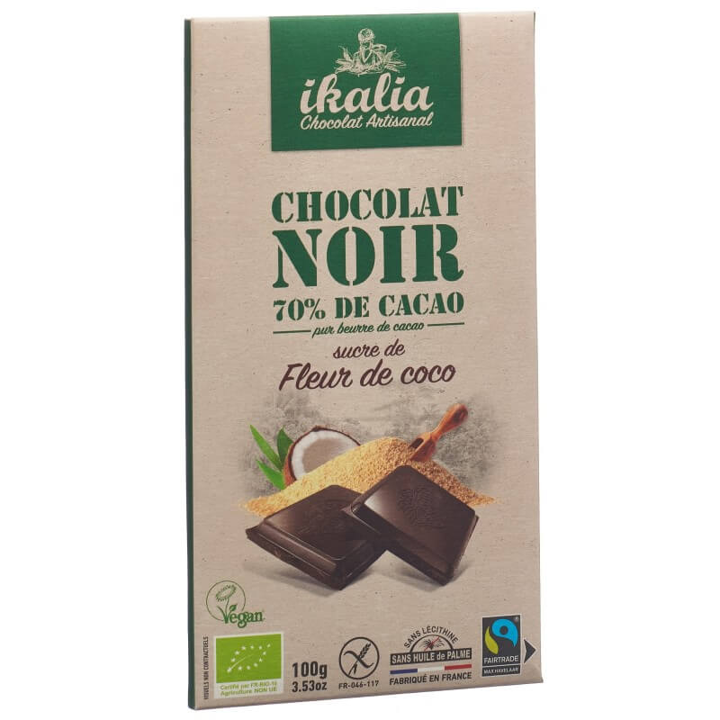 ikalia Tafel Zartbitter Schokolade 70% Kokosblütenzucker (100 g)