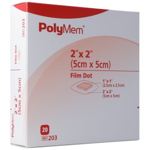 PolyMem Adhesive Wundverband 5x5cm film steril (20 Stk)