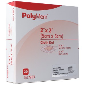 PolyMem Adhesive Wundverband 5x5cm vlies steril (20 Stk)