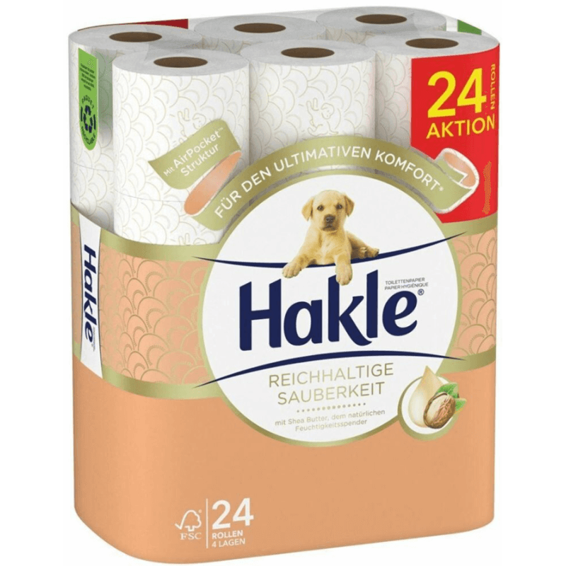 Hakle Reichhaltige Sauberkeit Shea Butter Rolle (24 Stk)