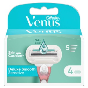 Gillette Venus Deluxe Smooth Sensitive Ersatzklingen (4 Stk)