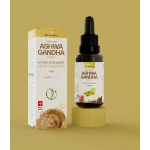 CANNSOL Ashwagandha-Zink Vitamin B1 Tropfen (30ml)