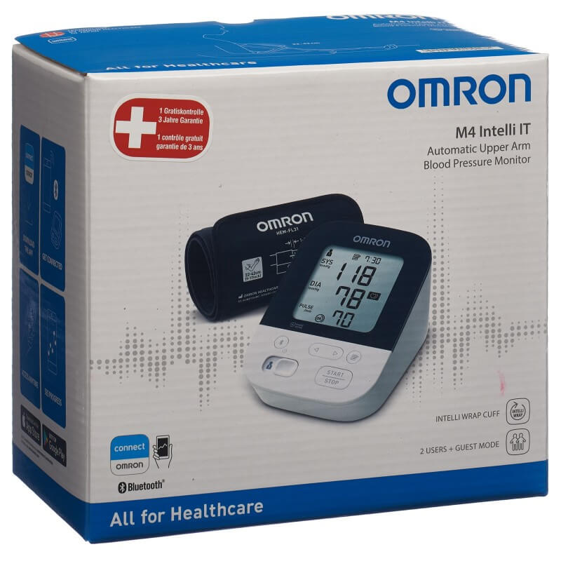 OMRON Blutdruckmessgerät Oberarm M4 Intelli IT + Gratisservice (1 Stk)