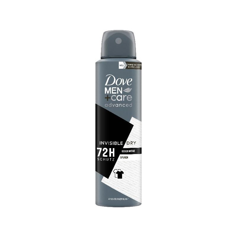 Dove Deo Aerosol Spray Men Advanced Invisible Dry (150ml)