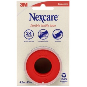 3M Nexcare Flexible Textile Tape 4.2m x 25mm Rolle (1 Stk)