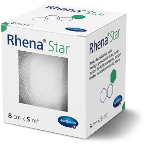 Rhena Star Elastische Binde 8cmx5m weiss (1 Stk)