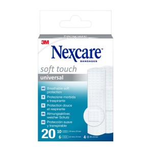 3M Nexcare Pflaster Soft Touch Universal 3 Grössen assortiert (20 Stk)