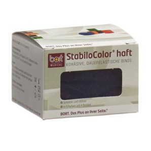 Bort Stabilo Color Binde 4cmx5m kohesiv schwarz (1 Stk)