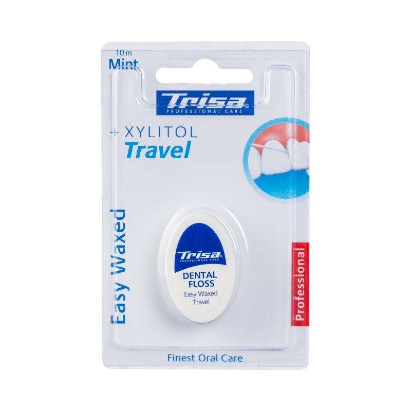 Trisa Easy Waxed Travel 10m mint Xylitol (1 Stk)