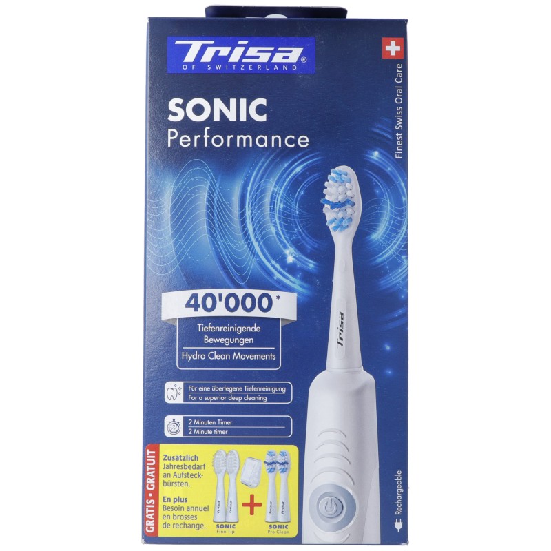Trisa Sonic Performance Schallzahnbürste mit 5 Refills (1 Stk)