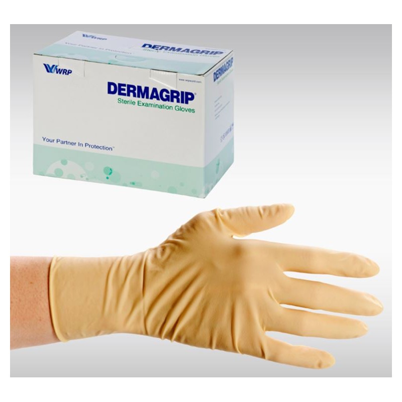 DERMAGRIP Untersuchungs-Handschuhe Latex S steril (50 Paar)