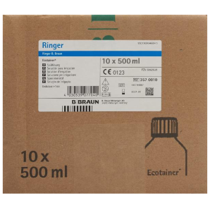 B. BRAUN Ringer Spüllösung 500ml Ecotainer (10 Stk)