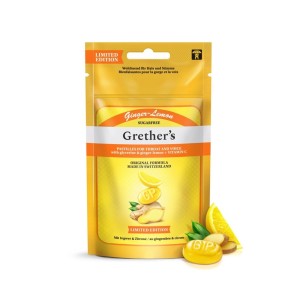 Grether's Ginger Lemon Vitamin C Pastillen ohne Zucker (75g)