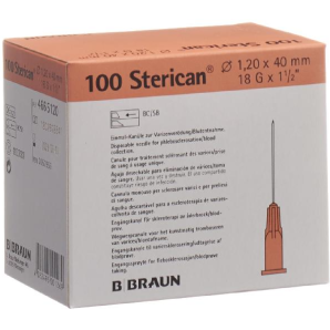 B. BRAUN Sterican Nadel 18G 1.20x40mm rosa Luer (100 Stk)