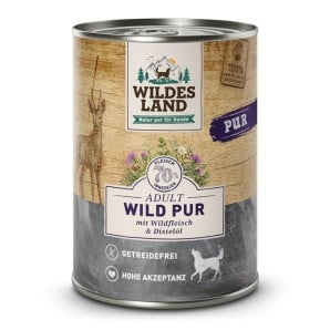 WILDES LAND Adult Wild Pur mit Wildfleisch&Distelöl (6x400g)