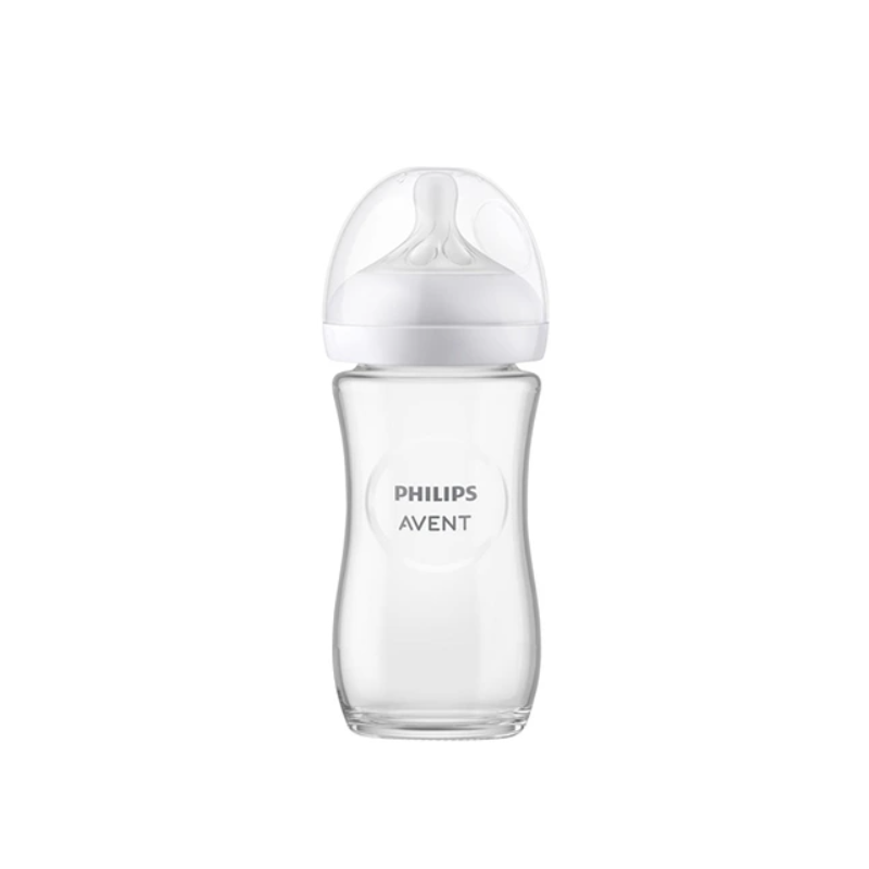 Philips Avent Natural Response Babyflasche aus Glas 240ml 1M+ (2 Stk)