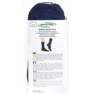 Sanavida Safety Socks Fine 43-45 dunkelblau (1 Paar)