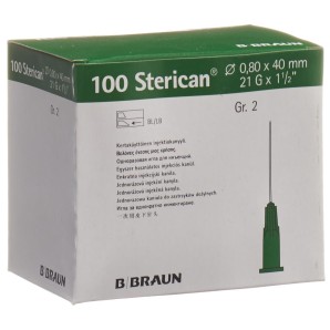 Sterican Nadel 21G 0.80x40mm grün Luer (100 Stk)