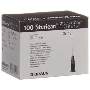 Sterican Nadel 22G 0.70x30mm schwarz Luer (100 Stk)