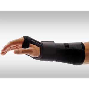 OMNIMED Ortho Manu CTS Handgelenk Bandage M, 22cm links schwarz (1 Stk)