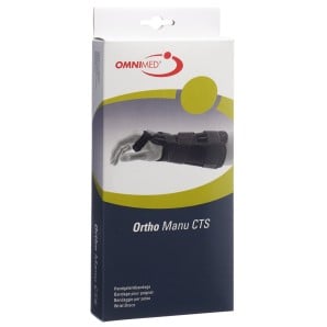 OMNIMED Ortho Manu CTS Handgelenk Bandage M, 22cm rechts schwarz (1 Stk)